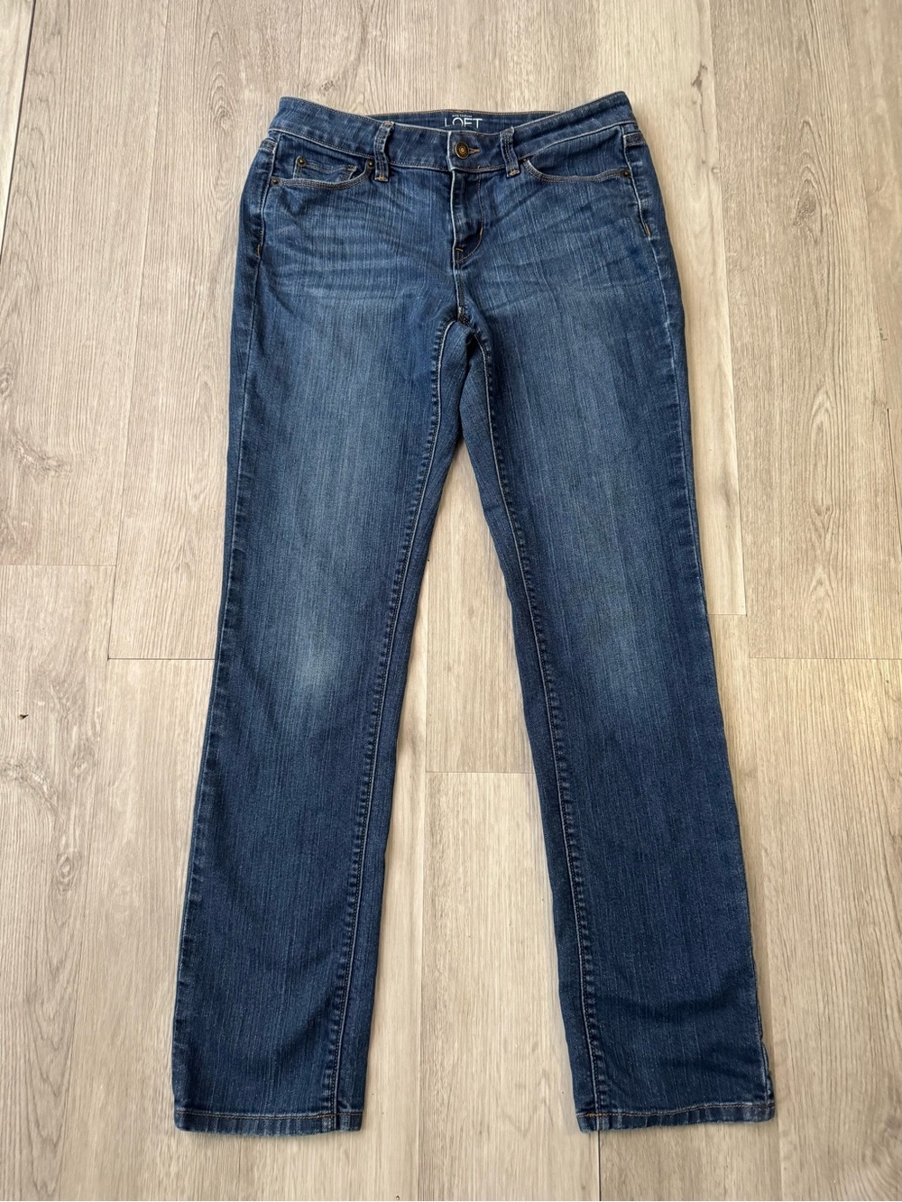 Ann Taylor Loft Women’s Modern Straight Blue Denim Jeans Size 6